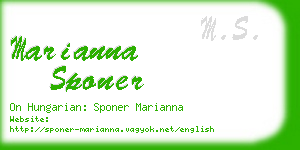 marianna sponer business card